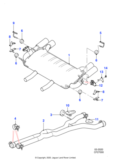 T2R53741 - Jaguar Active exhaust actuator
