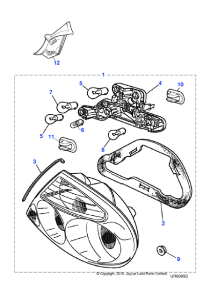 XR845504 - Jaguar Lamp cluster