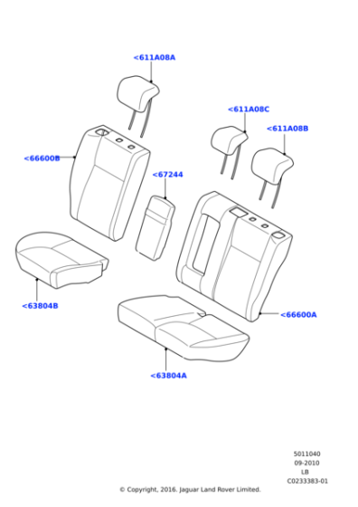 LR022328 - Land Rover Head Rest