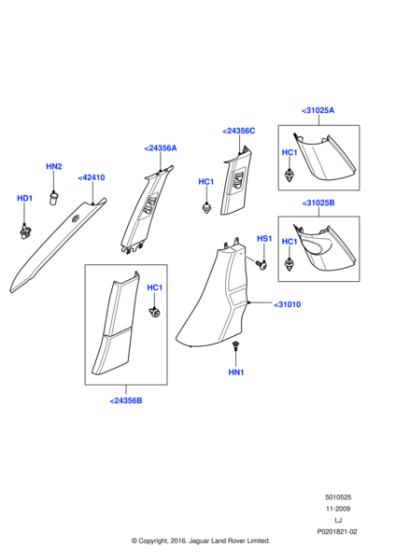 LR018632 - Land Rover Moulding