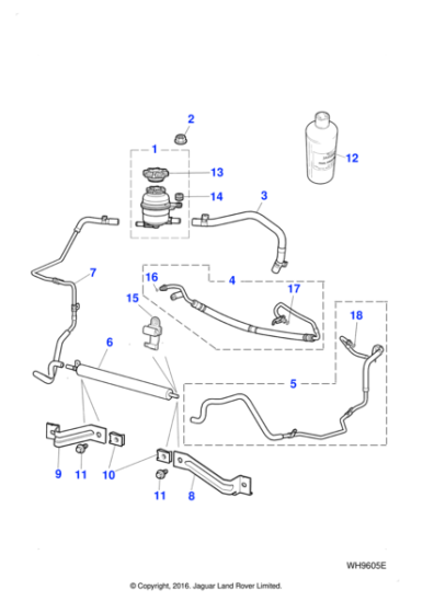 C2S49303 - Jaguar Power steering hose