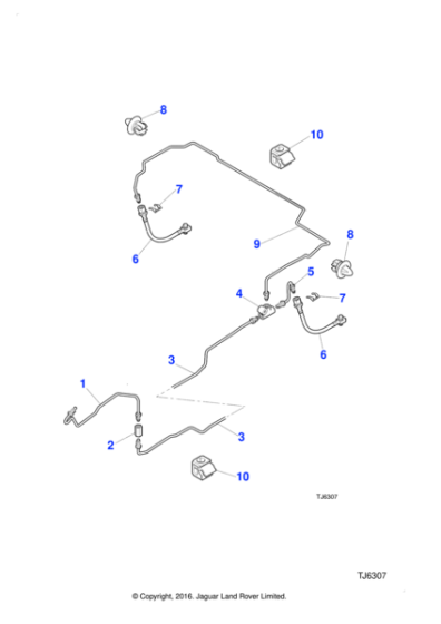 MJC5716AA - Jaguar Brake pipe
