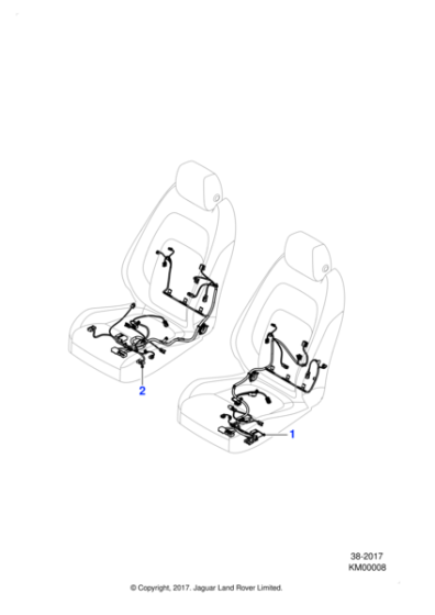 J9C22233 - Jaguar Driver's seat harness