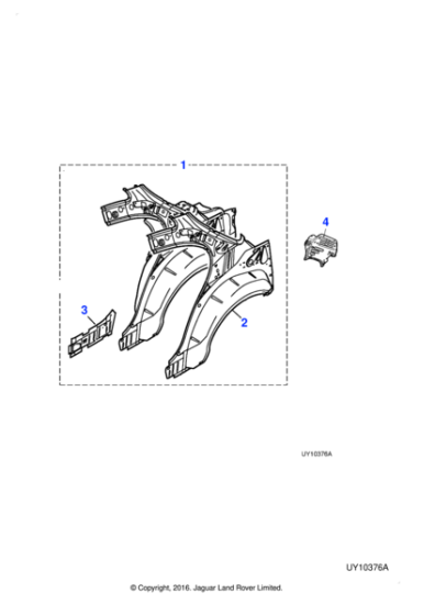 XR853857 - Jaguar Quarter panel