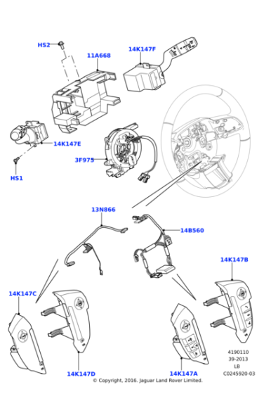 LR030355 - Land Rover Switch