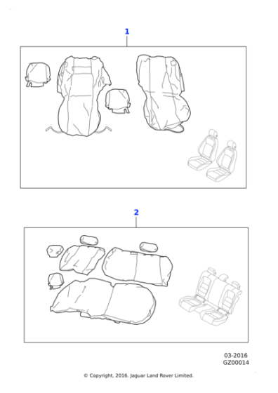 Waterproof Seat Covers - Oyster, Rear, Pre 21MY