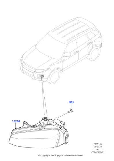 LR077888 - Land Rover Lamp - Fog