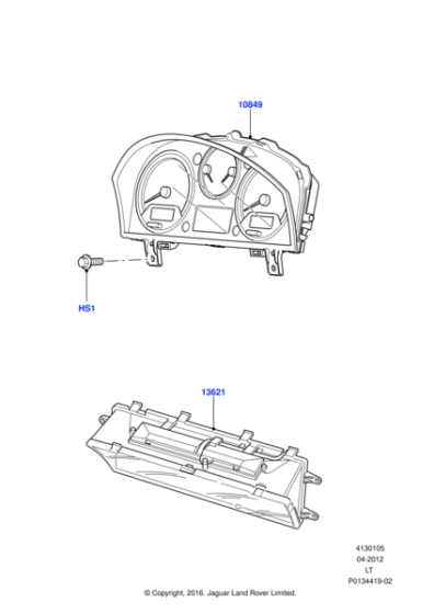 LR018481 - Land Rover Instrument Cluster - Dash