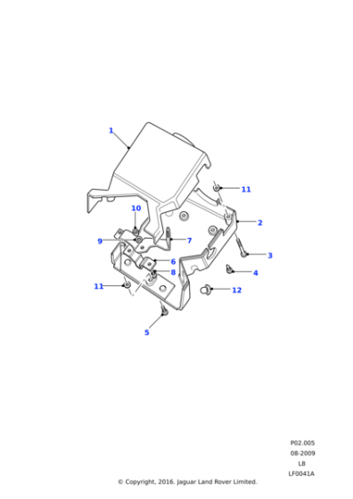 LR048112 - Land Rover Cover assembly-steering column