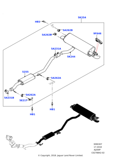 LR117492 - Land Rover ACTUATOR - ELECTRONIC EXHAUST VALVE