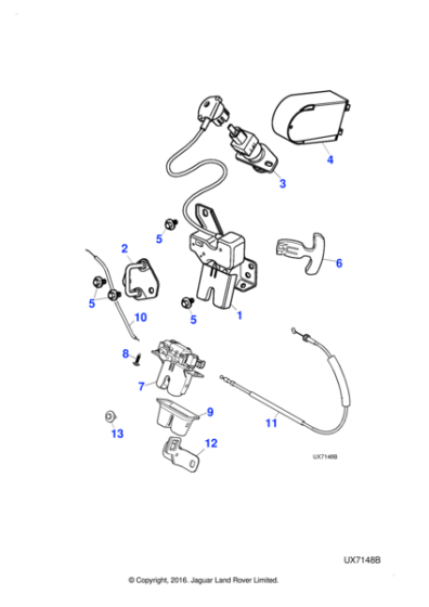 C2P2426 - Jaguar Trunk lock striker