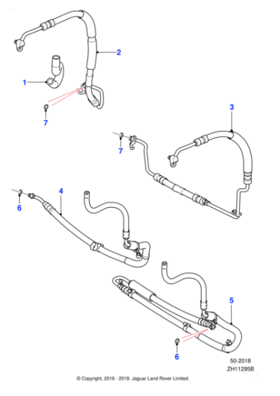 C2Z29496 - Jaguar Power steering hose