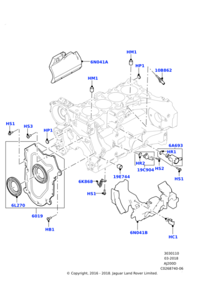 LR088544 - Land Rover Insulator