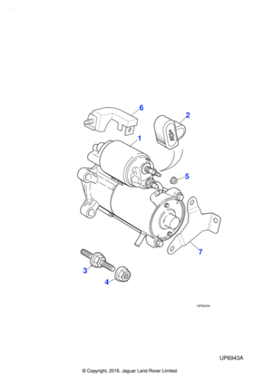 XR848128 - Jaguar Starter motor