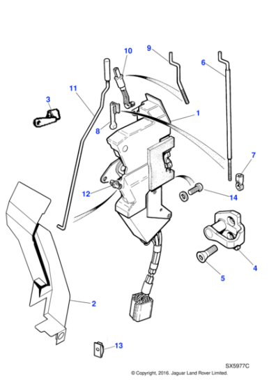 GNA1081BK - Jaguar Door latch