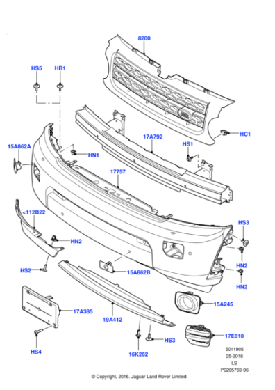 LR051335 - Land Rover Bezel