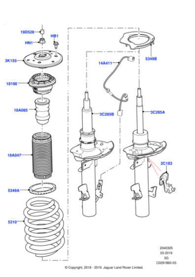 LR137697 - Land Rover Shock Absorber