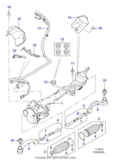 T4N34213 - Jaguar Steering rack and pinion