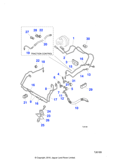 C2N1756 - Jaguar Brake pipe
