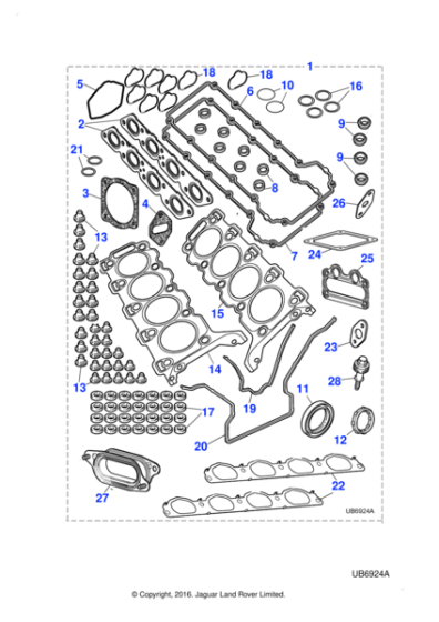 NCE2907AD - Jaguar Exhaust manifold gasket