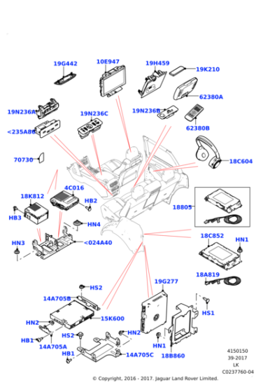 LR101866 - Land Rover UNIT - INFOTAINMENT CONTROL