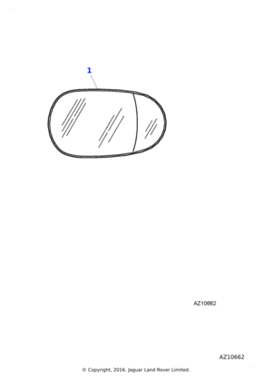 C2C9637 - Jaguar Glass - Door Mirror