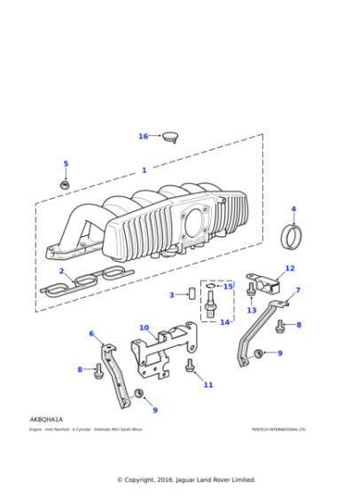 1703780 - Land Rover Bracket-inlet manifold support