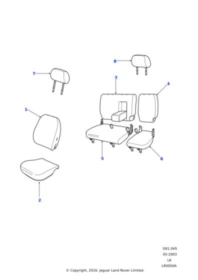 STC60658 - Land Rover Cover - Front Seat Cushion