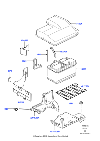 LR015119 - Land Rover Cover - Battery Box