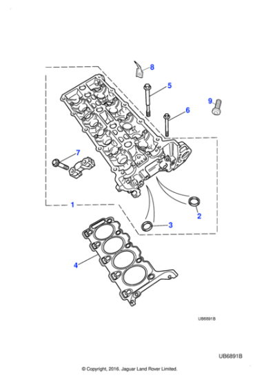 AJ82269 - Jaguar Gasket-Cylinder Head