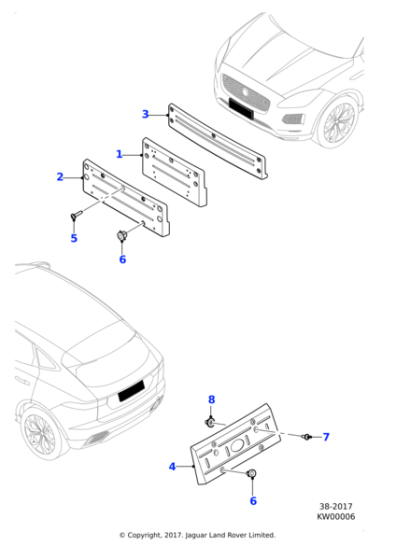 J9C15148 - Jaguar Number plate plinth