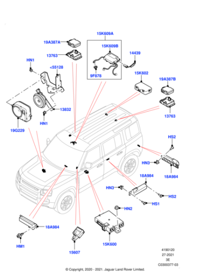 LR138027 - Land Rover Sensor