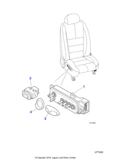 C2Z7793LEG - Jaguar Seat adjustment switch