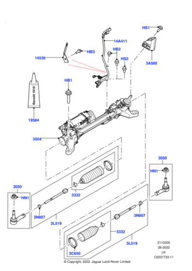 LR143415 - Land Rover Gear - Steering
