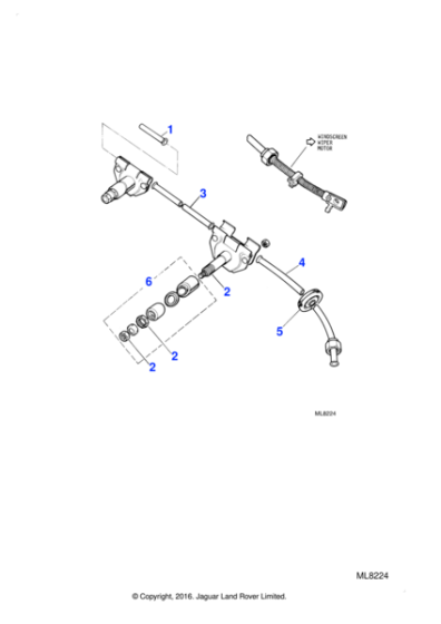 AEU2589 - Jaguar Wiper wheel box