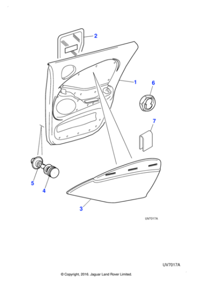 XR830102LHJ - Jaguar Door bolster