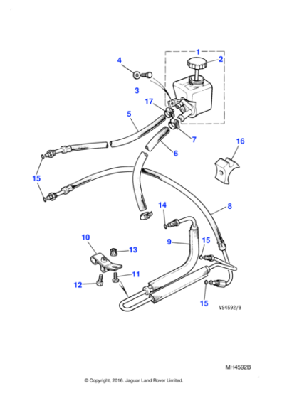 MMB3985BA - Jaguar High pressure hose