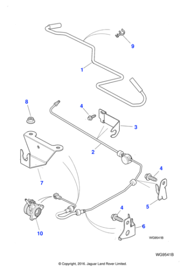 C2S10616 - Jaguar Clutch pipe support bracket