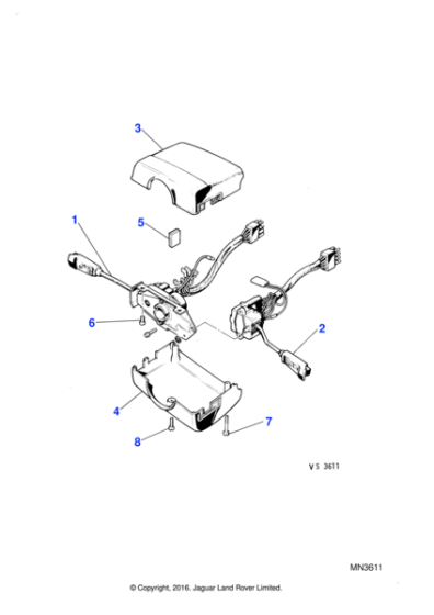 AEU2525 - Jaguar Direction indicator switch