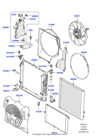 LR023077 - Land Rover Tank - Radiator Overflow