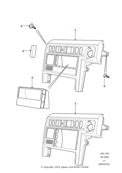 FHM100320LNF - Land Rover Bin-facia console stowage