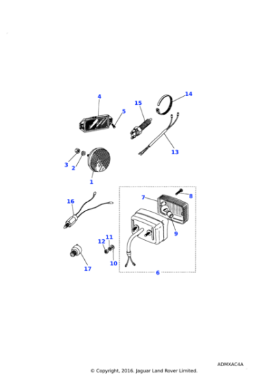 PRC4473 - Land Rover Harness rear lamp