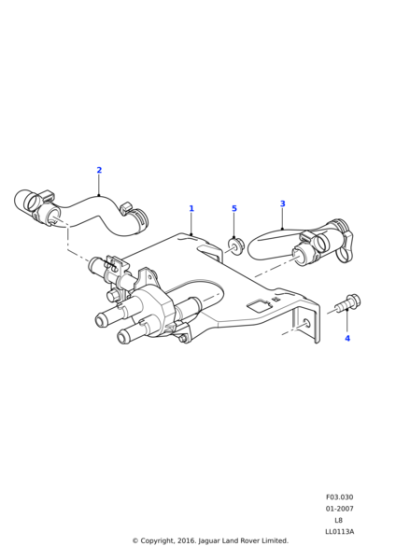 LR028380 - Land Rover Hose - Outlet