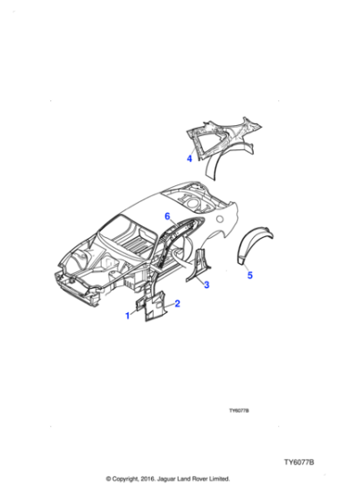 FJA1330AG - Jaguar Wheelarch panel