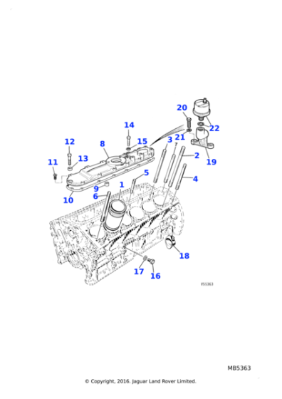 BH505101J - Jaguar Cover bolt