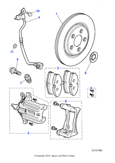 XR858224 - Jaguar Brake disc kit