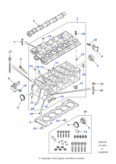 LVB000240 - Land Rover Gasket-Cylinder Head