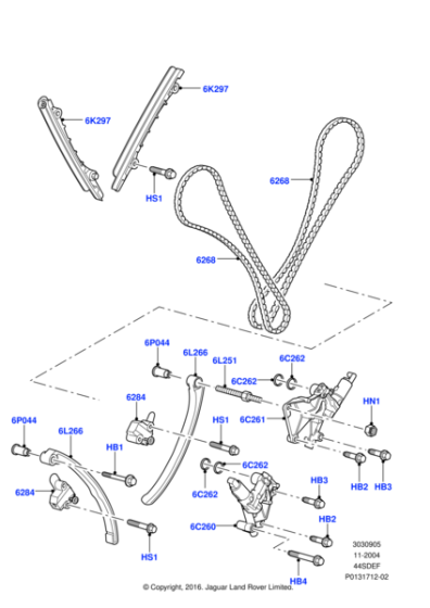 4437271 - Land Rover Bushing - Tensioner Blade