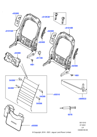 LR140456 - Land Rover Frame