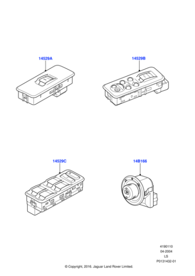 YUF500030PVJ - Land Rover Switch
